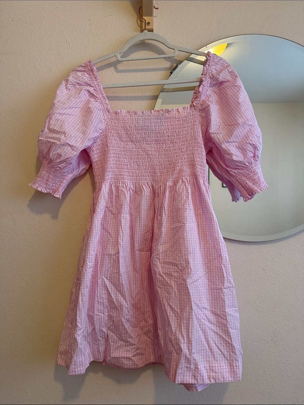 Hill House Pink Gingham Puff-Sleeve Athena Dress - Picture 5 of 6